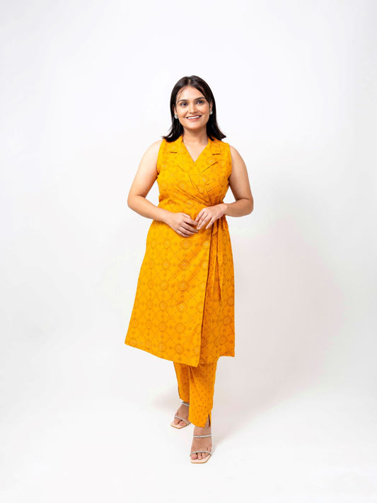 MOHINI SLEEVELESS ANGARAKHA KURTA SET