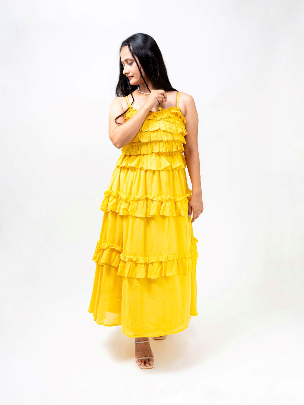AMBER FRILLED TWO-PIECE SET