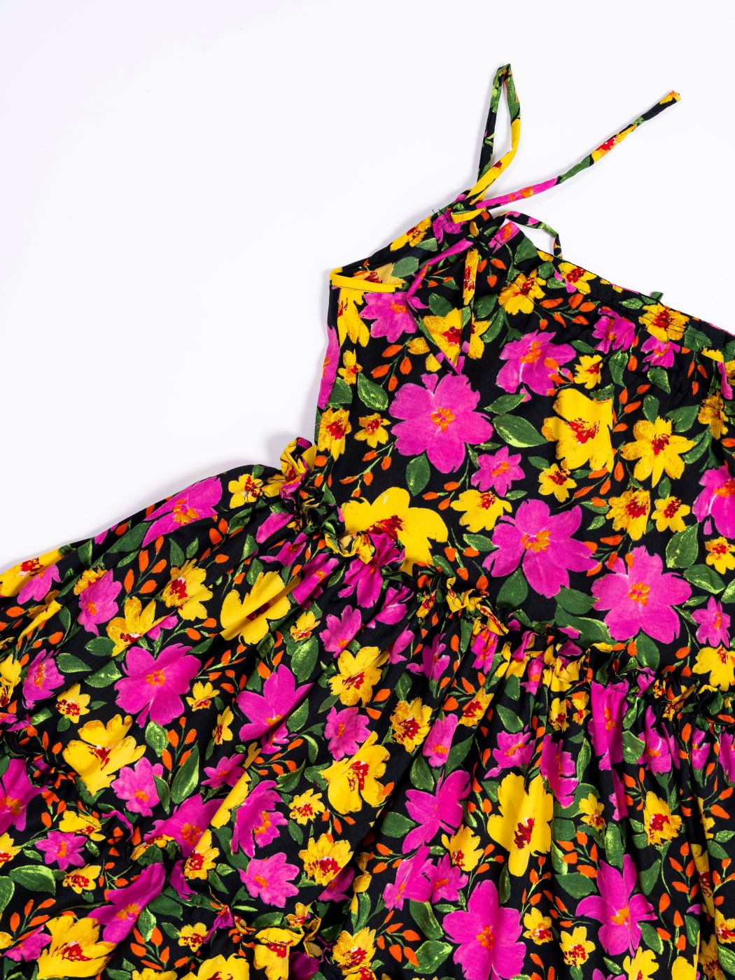 JULIET FLORAL HALTER NECK DRESS